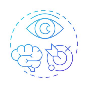 Psychological factors blue gradient concept icon. Motivation, perception. Customer behavior. Round shape line illustration. Abstract idea. Graphic design. Easy to use in infographic, article vector