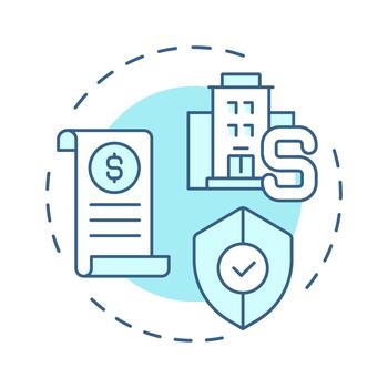 S corporation soft blue concept icon. Limited liability and partnership taxes pros. Business structure. Round shape line illustration. Abstract idea. Graphic design. Easy to use in infographic vector