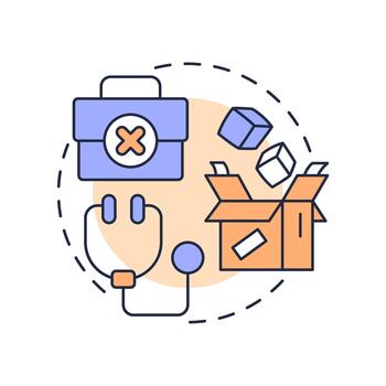 Personal life changes multi color concept icon. Job quieting. Cause of voluntary employee turnover. Round shape line illustration. Abstract idea. Graphic design. Easy to use in promotional material, vector