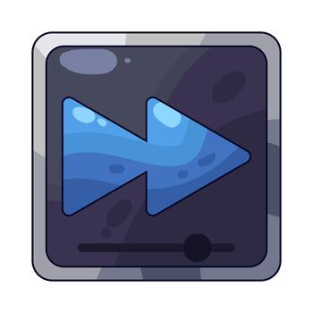 adelante botón en medios de comunicación jugador vector