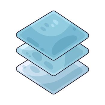 apilar de Tres capas ilustración vector