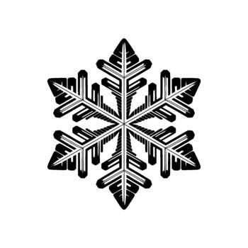 un geométrico estilizado copo de nieve ilustración con agudo angular ramas vector