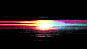VHS screen error loop with pixelated distortion video