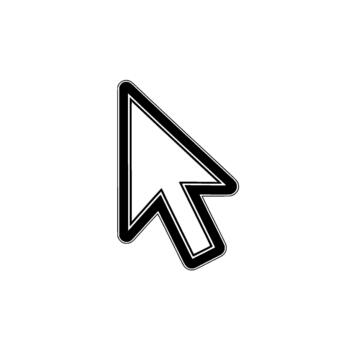 A classic computer mouse cursor arrow vector