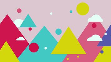 en färgrik bakgrund med många annorlunda färgad trianglar video