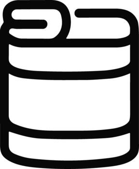 cilíndrico envase o barril sencillo línea icono . vector