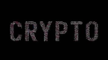 digital cripto texto fallar con binario código y vistoso datos en negro antecedentes. video
