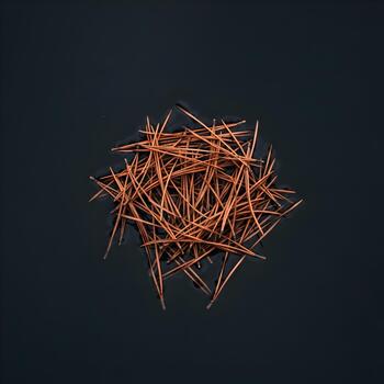 Abstract view of fallen pine needles floating on dark water surface creating intricate patterns and textures a natural autumnal scene showcasing the beauty of nature photo