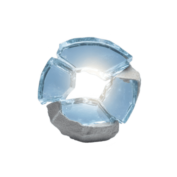 rotto bicchiere cerchio con frastagliato bordi e riflessivo superficie, isolato su trasparenza sfondo, simboleggiante fragilità, Pericolo, e distruzione, con drammatico e intenso umore png