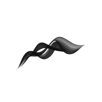 Abstract black wave smooth curve modern design glossy texture isolated on transparency background elegant and minimal creative art dynamic motion stylish and futuristic png