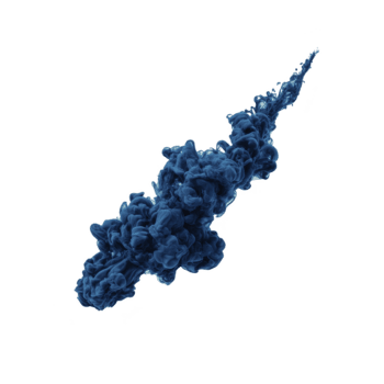 Blue smoke cloud isolated on transparent background, swirling in dynamic motion, creating abstract shape with soft texture, suitable for creative design, mysterious and dramatic atmosphere png
