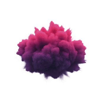 vibrante rosado y púrpura polvo explosión con suave textura, aislado en transparente fondo, creando dinámica y energético resumen nube efecto para creativo diseño proyectos png