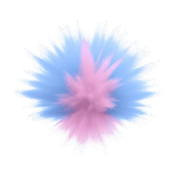 blu e rosa polvere esplosione con morbido struttura, isolato su trasparenza sfondo, la creazione di dinamico e energico astratto scoppiare effetto, adatto per celebrazione o creativo design png