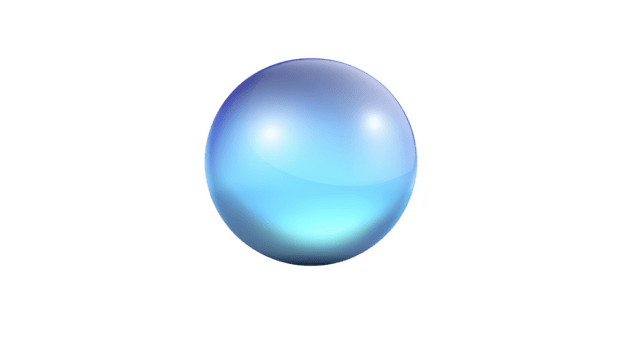 blu sfera lucido superficie 3d interpretazione isolato su trasparente sfondo digitale arte liscio struttura moderno design leggero riflessione astratto futuristico stile png