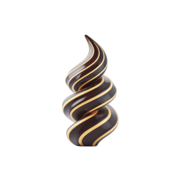 chocola kolken beeldhouwwerk met glanzend donker bruin en room kleur, modern abstract kunst, elegant en glad textuur, geïsoleerd Aan transparantie achtergrond, creatief en luxueus ontwerp png