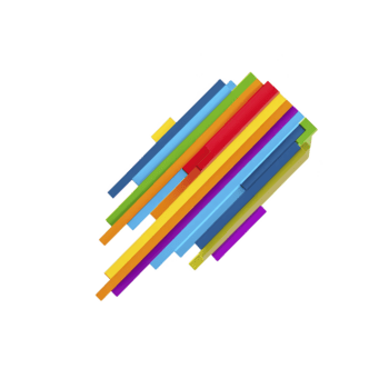 Colorful abstract geometric diagonal lines modern digital background vibrant dynamic design with overlapping rectangles and transparent backdrop creating lively and energetic visual effect png