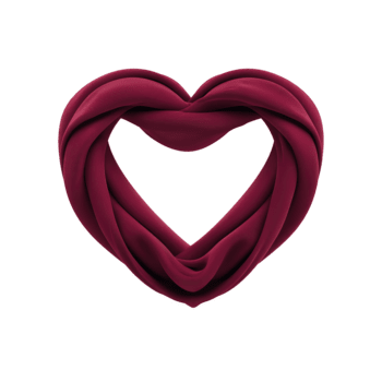 contorto cuore forma in profondità rosso colore 3d interpretazione astratto romantico design liscio struttura moderno arte isolato su trasparente sfondo simbolo di amore e passione png