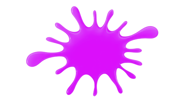 vivido viola dipingere spruzzo con dinamico, irregolare bordi, isolato su trasparente sfondo, Perfetto per creativo, giocoso, o artistico design progetti e energico visivo effetti png