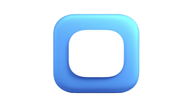 arrotondato blu piazza icona, 3d stile, isolato su trasparente sfondo, moderno minimo disegno, morbido bordi, digitale simbolo, adatto per App interfaccia o ragnatela pulsante png