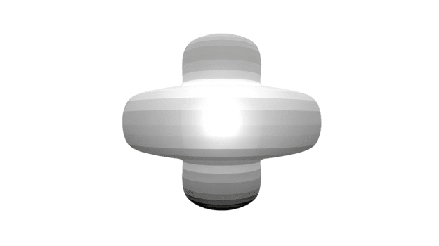 Glossy metallic plus sign shape 3D abstract object white and silver gradient futuristic design smooth surface minimal style isolated on transparency background modern reflective symmetry png