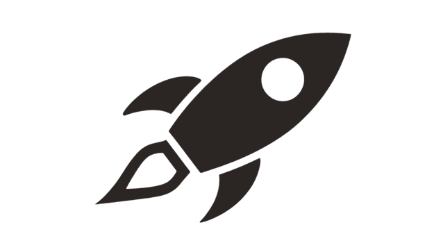 Rocket icon black silhouette simple design isolated on transparency background symbolizing innovation startup launch and progress suitable for technology or business concepts png