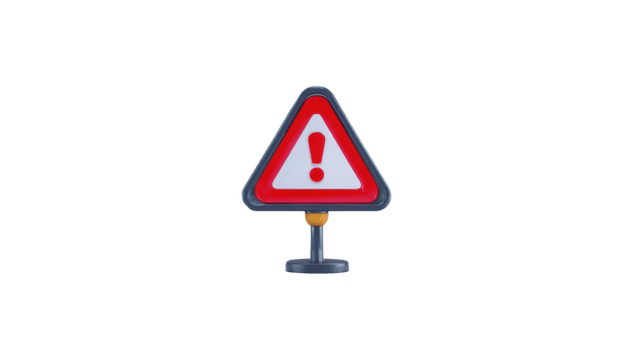 Red triangle warning sign with exclamation mark isolated on transparent background symbolizing caution alert or danger commonly used for safety hazard or attention messages png