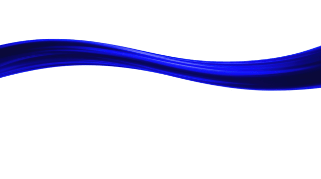 Blue wave abstract curve smooth flowing line modern design dynamic motion creative background elegant vibrant isolated on transparent png