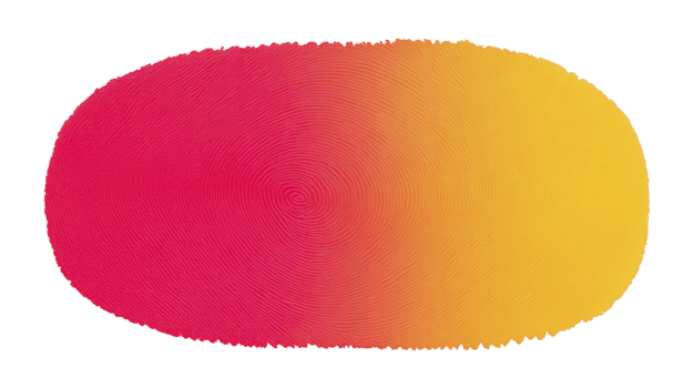 Red yellow fingerprint gradient oval shape abstract background vibrant color unique pattern security concept biometric digital identity modern design creative texture png