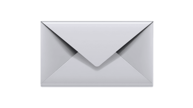 White envelope closed isolated on transparent background classic rectangular shape clean and simple design suitable for mail invitation or business correspondence png