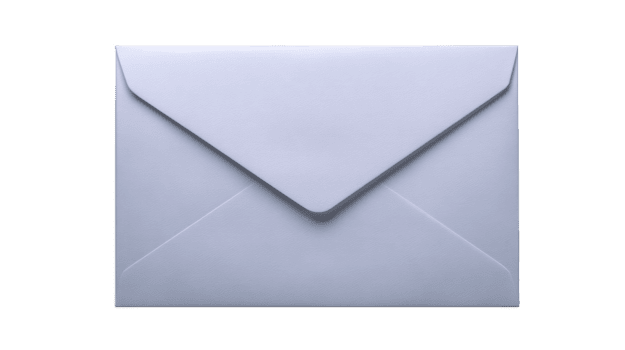 White envelope paper closed isolated blank rectangular clean simple stationery correspondence invitation communication minimal elegant background document message mail classic empty formal png