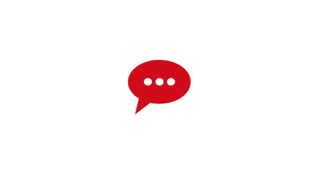 Red chat bubble icon with three dots, symbolizing communication, message, and conversation, isolated transparent background, modern and minimal style, suitable for digital and social media png
