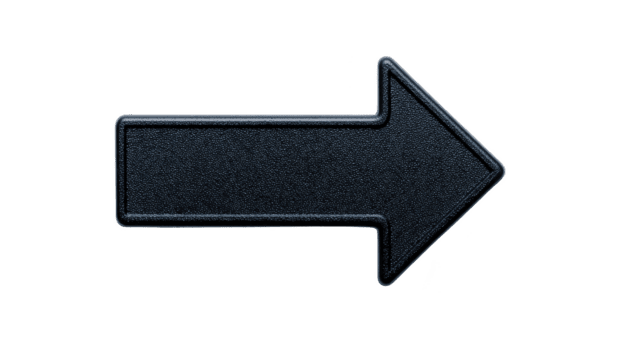 Right arrow icon black isolated on transparent background simple direction symbol navigation pointer minimal design digital graphic style modern clean flat no text png