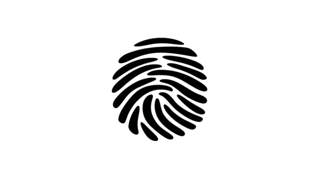 fingeravtryck ikon, svart fingeravtryck illustration, biometrisk säkerhet, identitet verifiering, personlig Identifiering, digital tillgång, isolerat på genomskinlighet bakgrund png