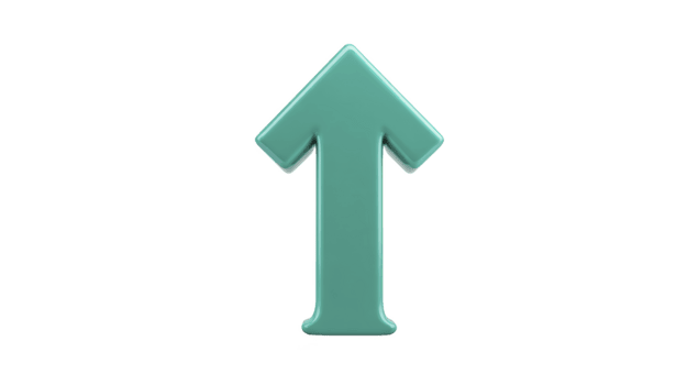 uppåt pil ikon kricka Färg isolerat på transparent bakgrund symboliserar riktning framsteg öka eller navigering med modern och rena design stil png