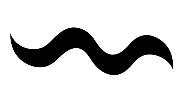 Wavy line black isolated simple abstract curve symbol design minimal graphic on transparency background creates modern and playful visual element for creative projects png