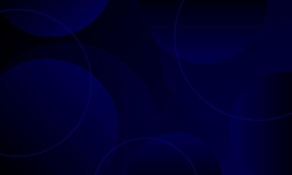Dark blue abstract background of circle shape, modern composition of dynamic shapes with circle lines vector
