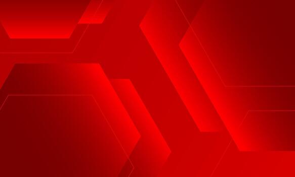 red gradient hexagon abstract background, modern composition of dynamic shapes vector