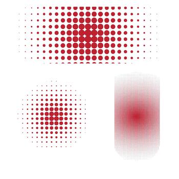 resumen rojo trama de semitonos punto patrones con degradado efecto gráficos vector