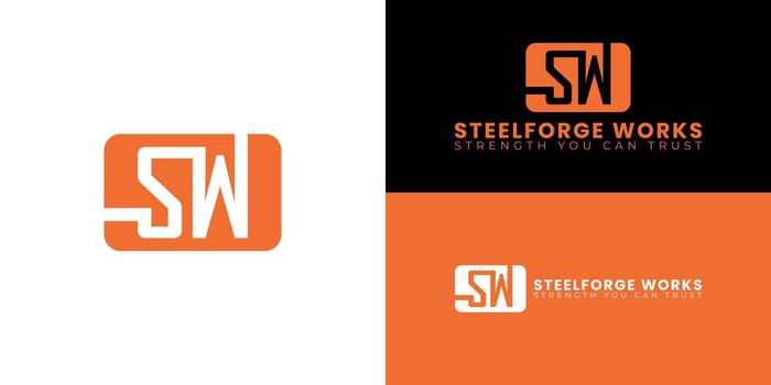 The SW initials are skillfully designed into a cohesive logo. Its sturdy, structural layout guarantees scalability across all industrial products and digital B2B platforms. vector