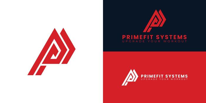 The minimalist, red, geometric design represents rapid progress and data connectivity. Its upward arrow shape reflects peak performance, making it ideal for modern fitness display software brands. vector