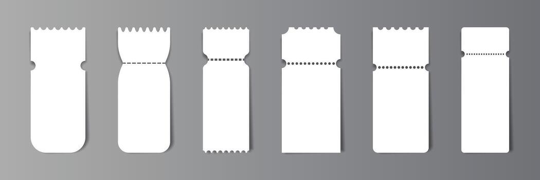 A set of six different types of scissors vector