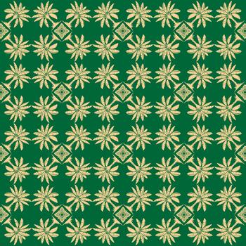 Green leaf pattern design vector