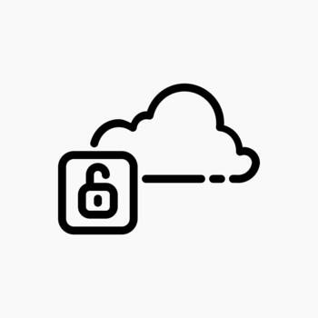 cifrado nube icono en línea estilo, usado para seguro copias de seguridad, protegido nube sincronizar, y seguro en línea almacenamiento. vector