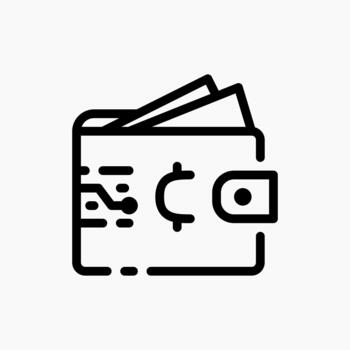 pago cifrado icono en línea estilo, representando seguro actas, fraude prevención, y seguro pagos vector