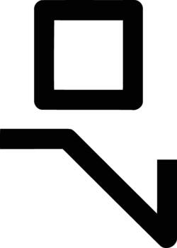 resumen geométrico diseño con cuadrado y angular línea vector