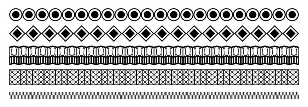 elegance with artistic lace pattern art background in set on black colour vector