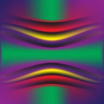 Vertical Wavy Abstract Gradient Background with Green Purple and Yellow vector