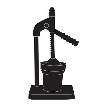 Manual citrus squeezer simple design vector