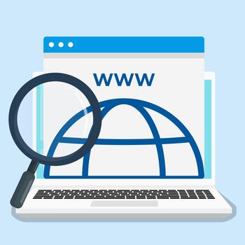 Search engine on browser optimization, SEO, website management, and internet technology. vector