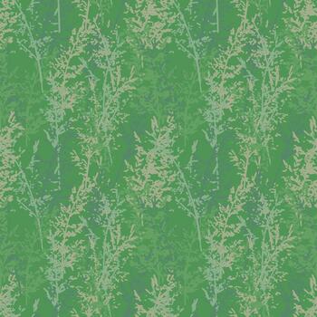 Seamless pattern with dense abstract botanical stems in vibrant green and soft mint tones, creating a fresh, energetic, nature inspired design for textiles and decor vector